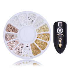 40-Style Nail Art Jewelry Set - Star ,Moon , Alloy & Rivet Designs Soloist