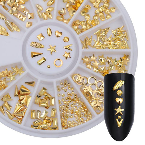 40-Style Nail Art Jewelry Set - Star ,Moon , Alloy & Rivet Designs Soloist