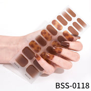Custom Gel Nail Stickers with Light Therapy - Checkerboard Design Soloist