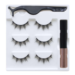 Glue-Free Magnetic Lashes - 5 -Magnet Eyelash Extensions with Self-Adhesive Eyeliner Soloist