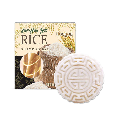 HOEGOA Rice Shampoo Soap Bar - Gentle Cleansing & Moisturizing(Scalp Nourishing) Soloist