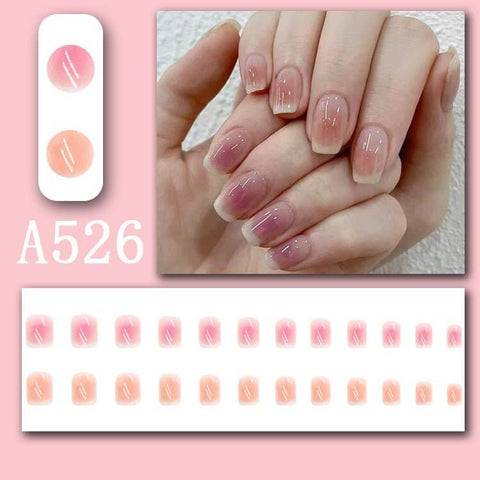Summer French Tip Fake Nails - Removable Wearable Nail Stickers,Easy Blended ManicureAchieve a flawless, salon-quality manicure at home with the Summer French Tip Fake Nails. These removable wearable nail stickers offer an easy, mess-free solution for a b