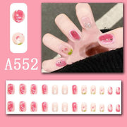 Summer French Tip Fake Nails - Removable Wearable Nail Stickers,Easy Blended ManicureAchieve a flawless, salon-quality manicure at home with the Summer French Tip Fake Nails. These removable wearable nail stickers offer an easy, mess-free solution for a b